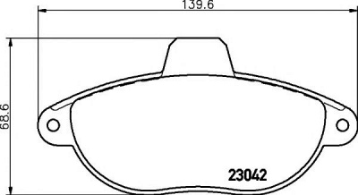 HELLA PAGID 8db355019251 -  Комплект тормозных колодок, дисковый тормоз